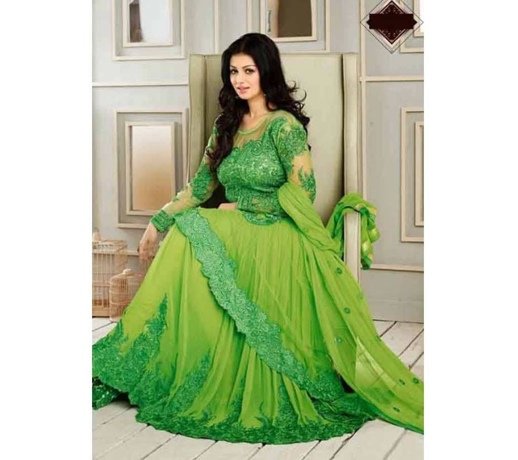 Semi Stitched Embroidery Georgette Dress - Copy