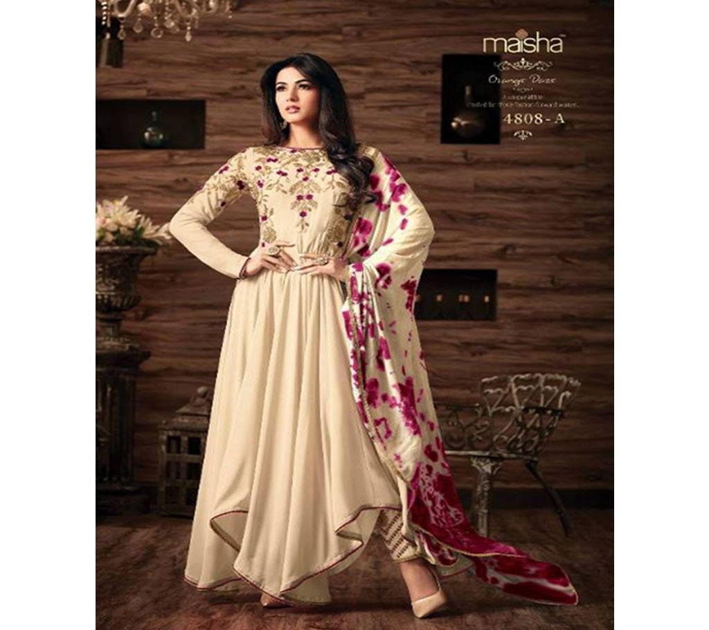 un-stitched georgette with embroidery salwar kameez maisha-4808 A