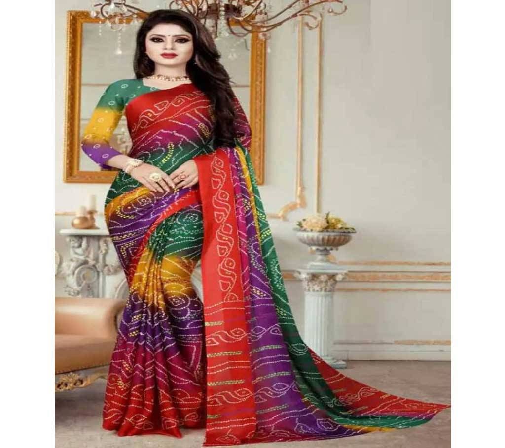 Indian Chunri Printed Georgette Saree