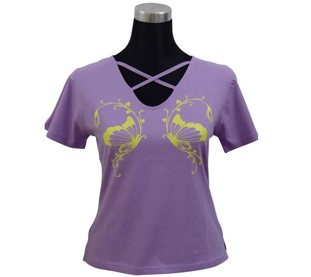 C. Petal V-Neck Ladies T-Shirt