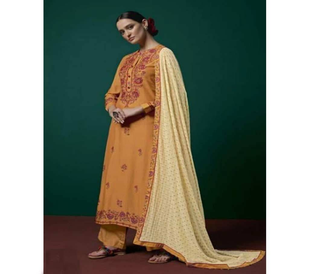 Sahiba Pink Mist - 670 Unstitched Muslin silk Suit