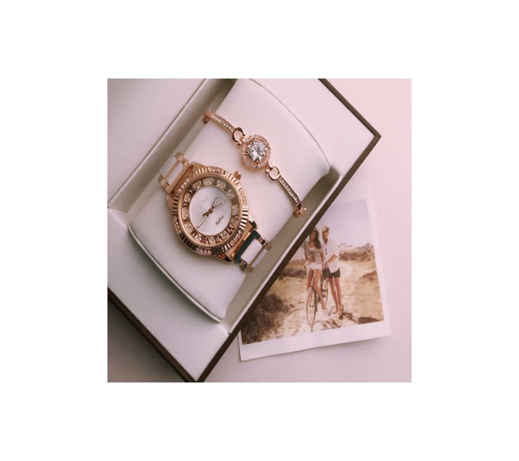 Rolex Rose Gold Ladies Watch With Bracelet copy