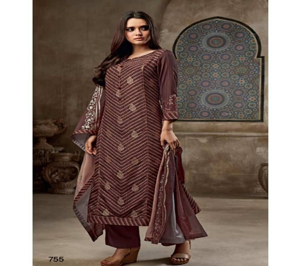Sarg Shiny Gems  755 Unstitched Georgette silk Suit