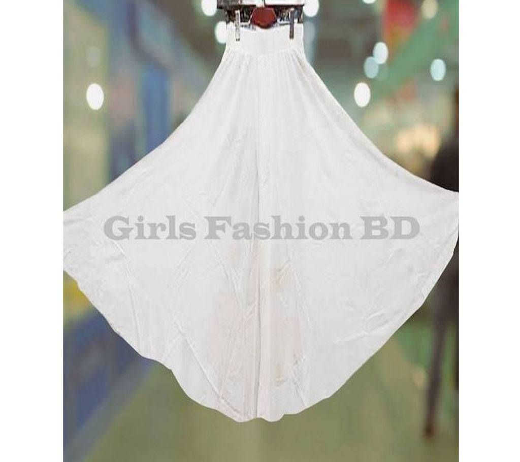 China Soft Linen Skirt Palazzo (White)