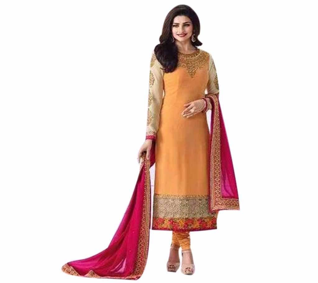 Indian Embroidery Georgette Three Pcs - Copy