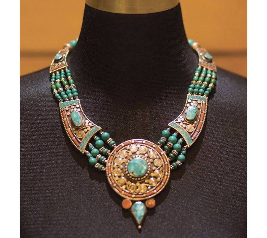 Ladies alloy and stone setting necklace 