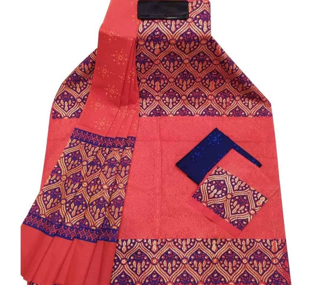 Unstitched Block Printed Cotton Salwar kameez fs-20