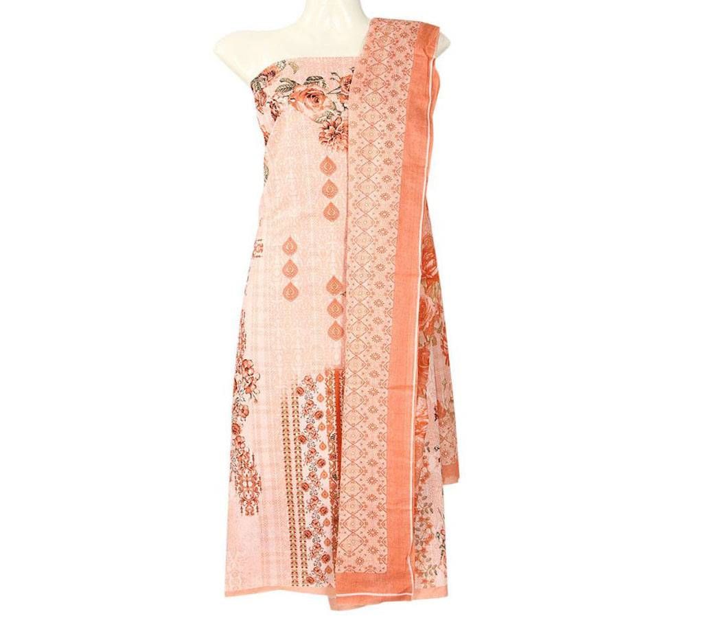 Unstiched Skin Print Three Piece   For Women