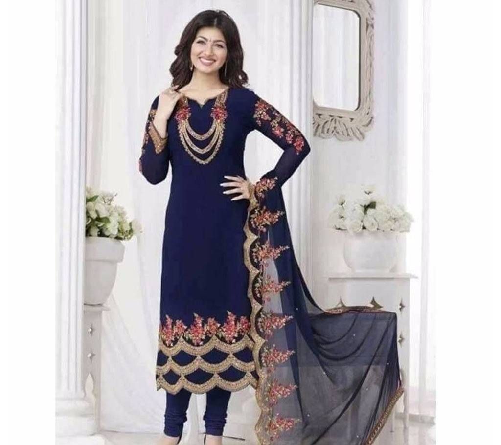 Embroidery work Georgette Un stitched three piece-copy 