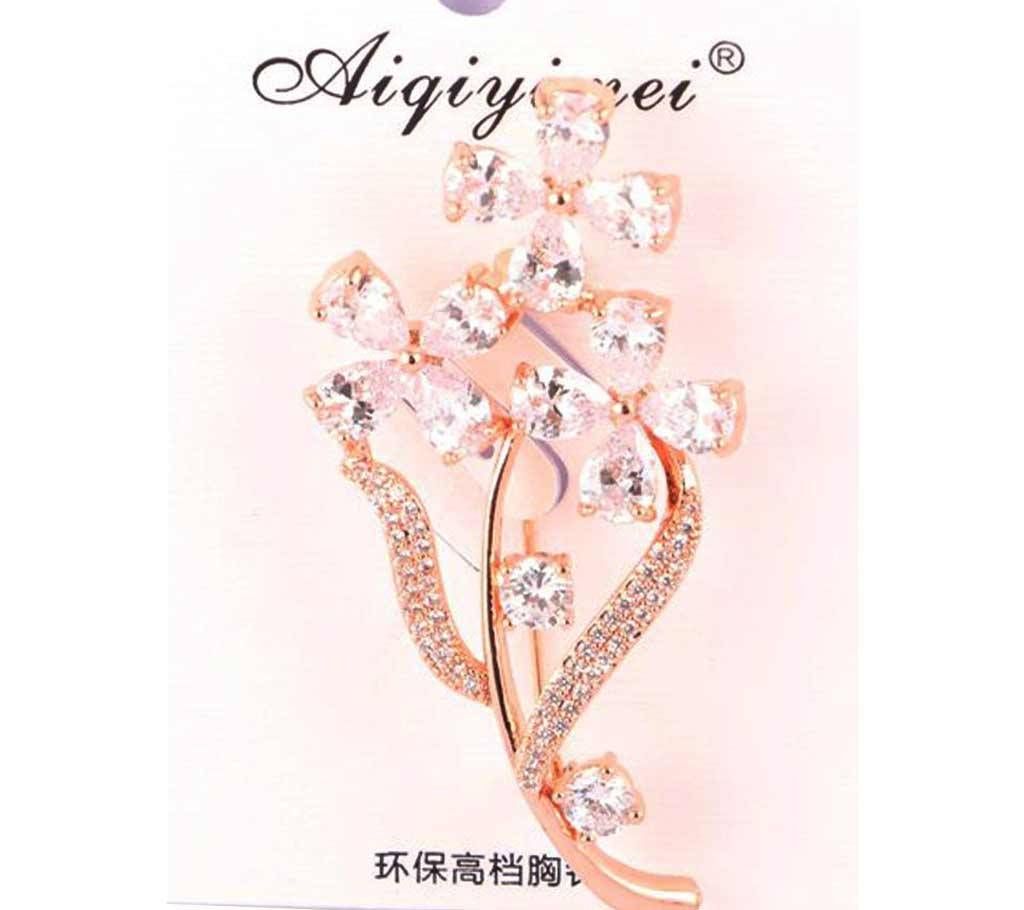 Nirvana Diamond Cut Locked Stone Brooch/Hijab Pin/