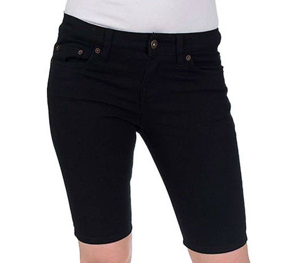 Denim Shorts For Women -Black