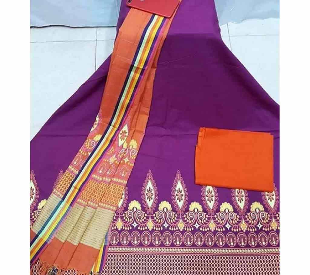 Handloom Tat Skin Print Cotton Shalwar Kameez For women [3pcs]-26