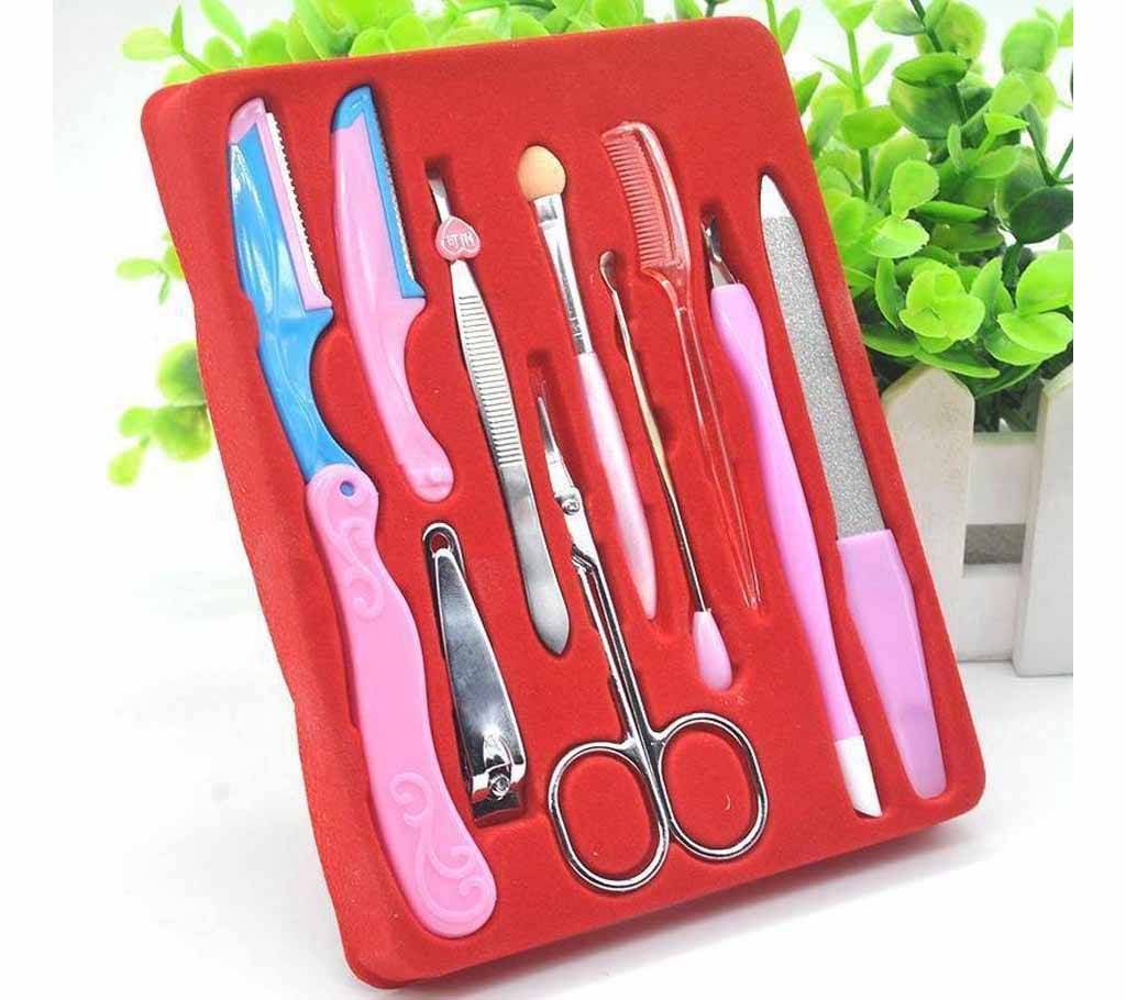 Steel Manicure Box & Eye Brow