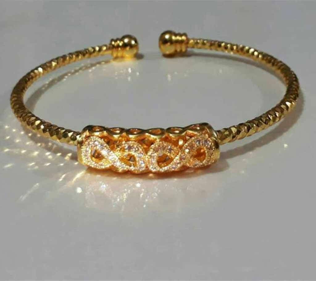 Gold plated stone setting bangles