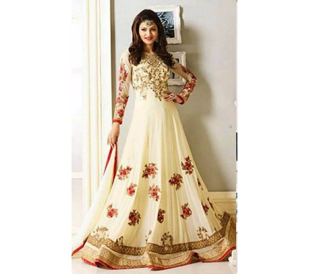 Unstitched embroidery georgette long party suit (copy)