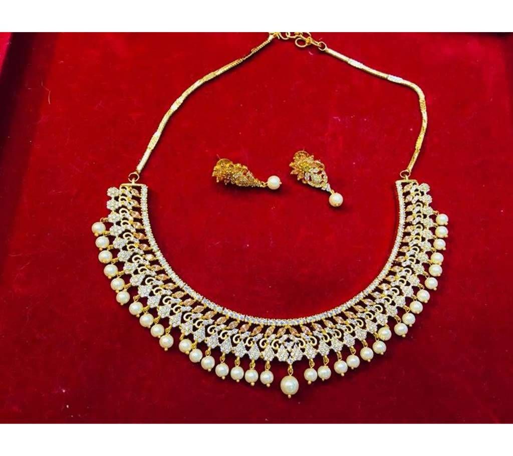 Indian Stone & Bead Setting Necklace Set 