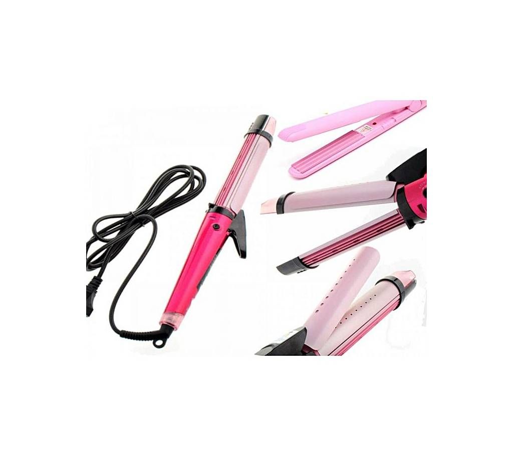 Kemei Kemei 3 In 1 Professional Hair Iron-Straightener