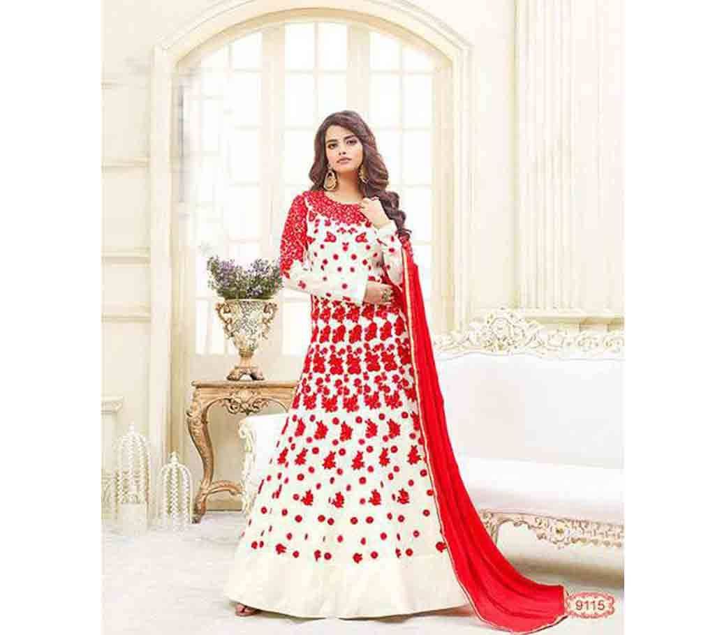 Indian Jorjet Embroidery Long Party Suit - Copy