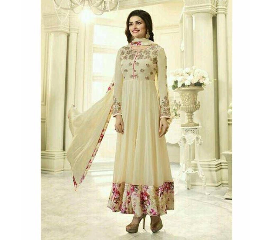 Indian Semi stitched Georgette Long Party Dress - Copy