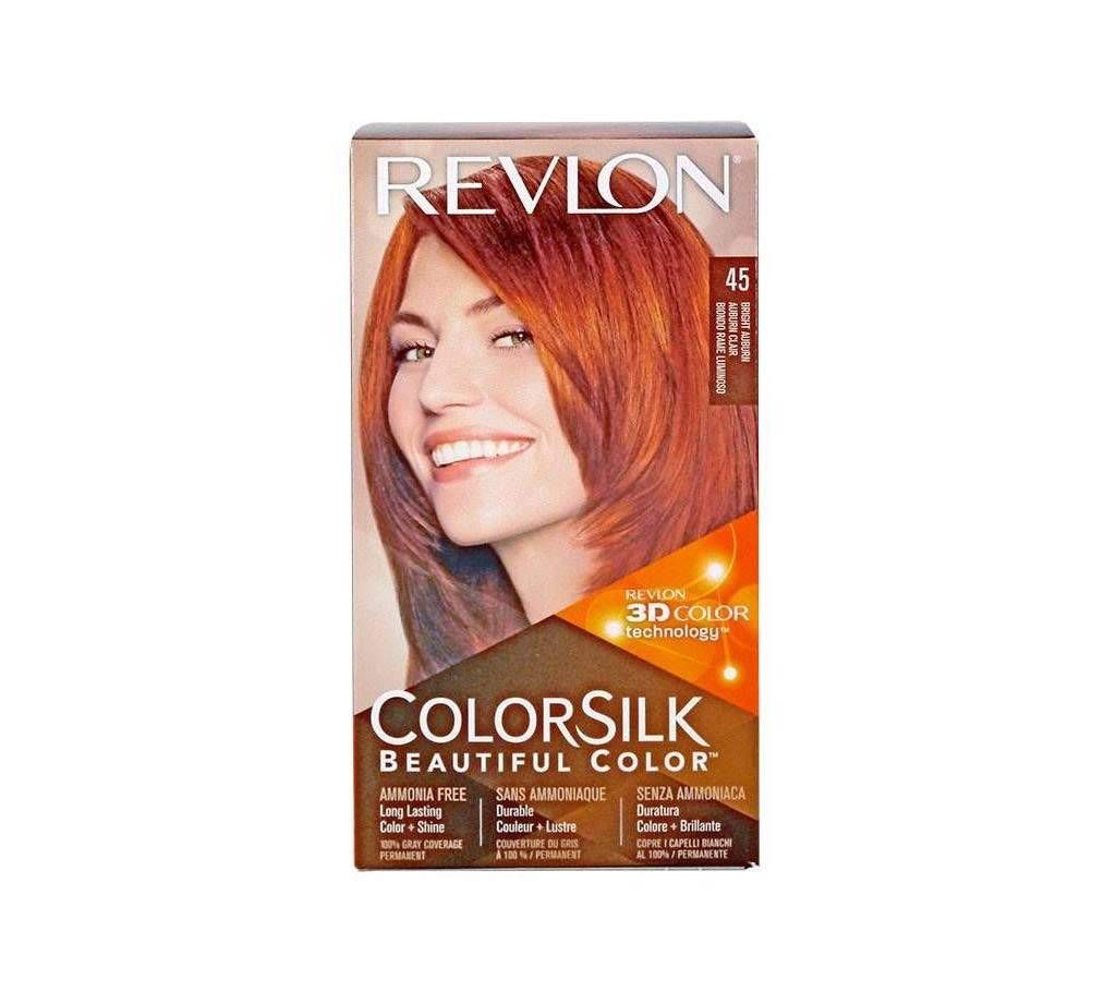Revlon ColorSilk hair color 45 Bright Auburn USA 