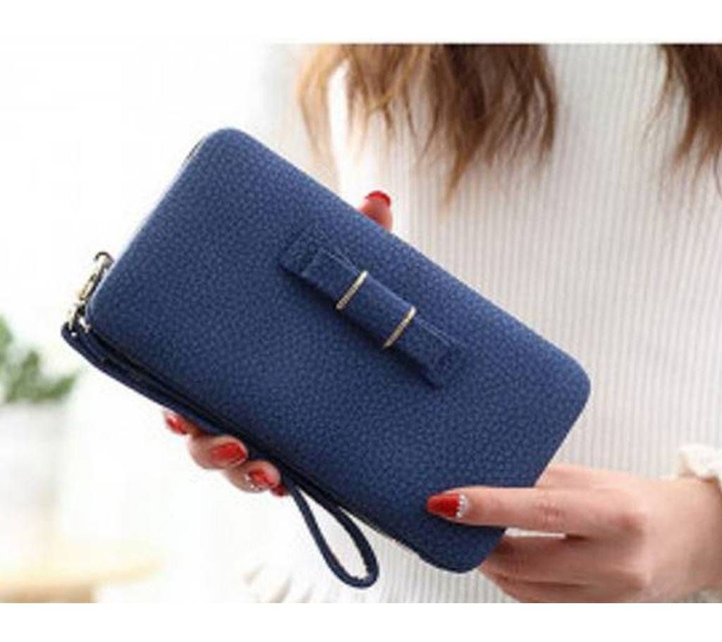 Bowknot Compact Purse- Saphire Blue