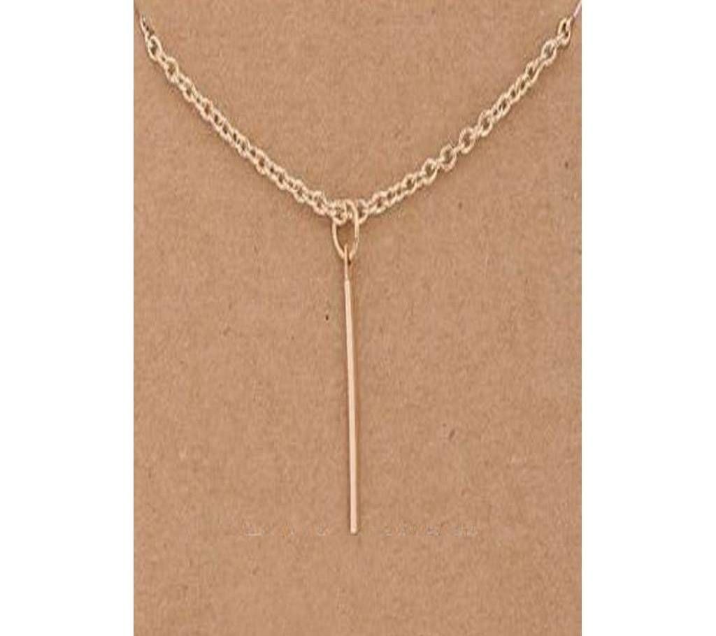 Hot Sale Sparkling Horizontal bar Pendant necklace gold-color Clavicle Chains Statement Necklace Women Jewelry