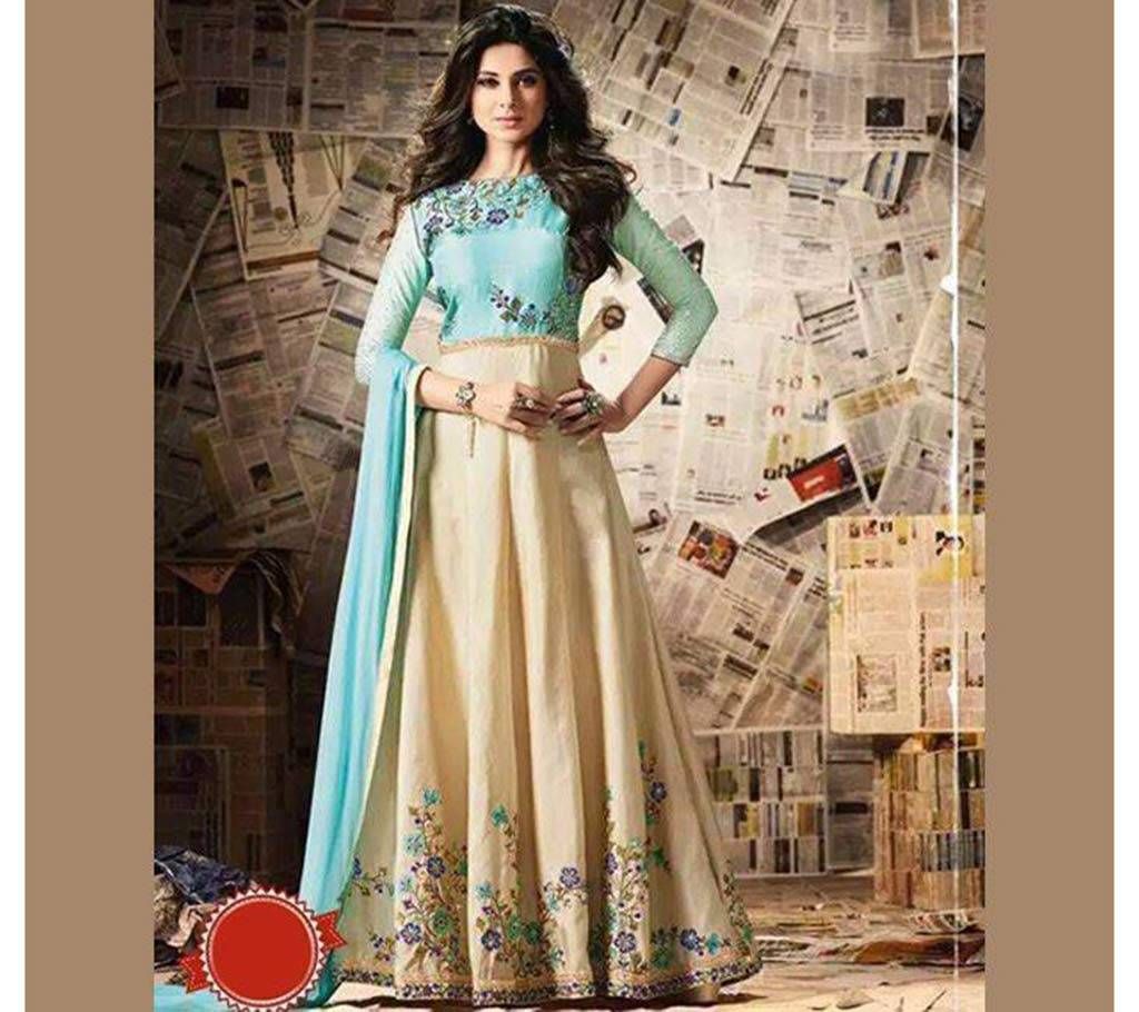 Semi Stitched Georgette Long Party Suite Copy