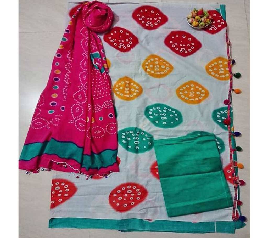 Unstitched Chunri Print Salwar Kameez