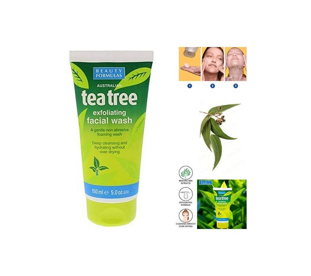Beauty Tea Tree Exfoliating Face Wash - UK