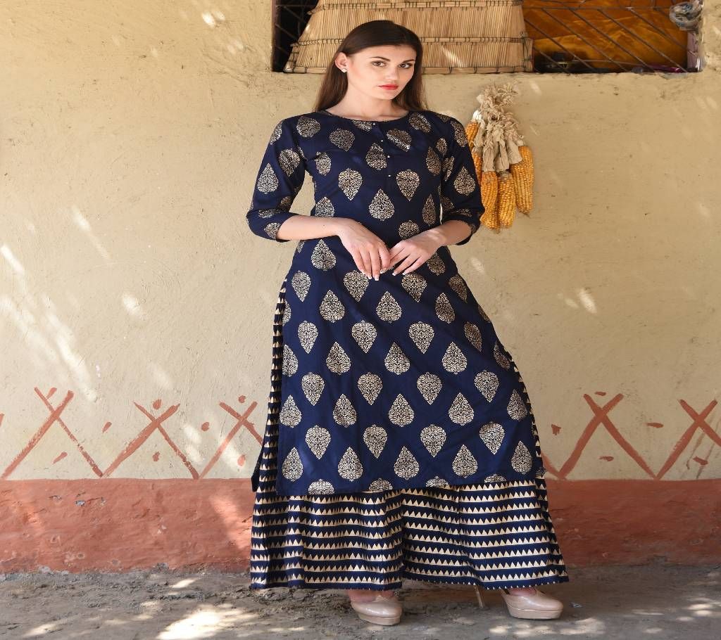 unstiched rajdhani voyal block printed cotton salwar kameez seblock-901