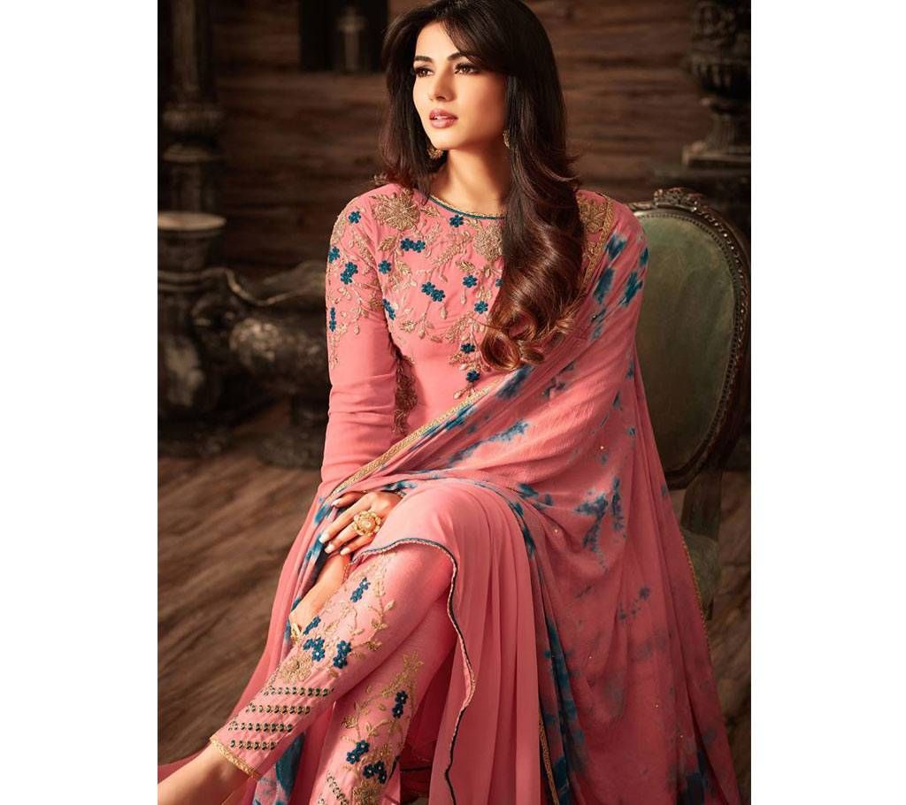 un-stitched  georgette with embroidery salwar kameez maisha-4808