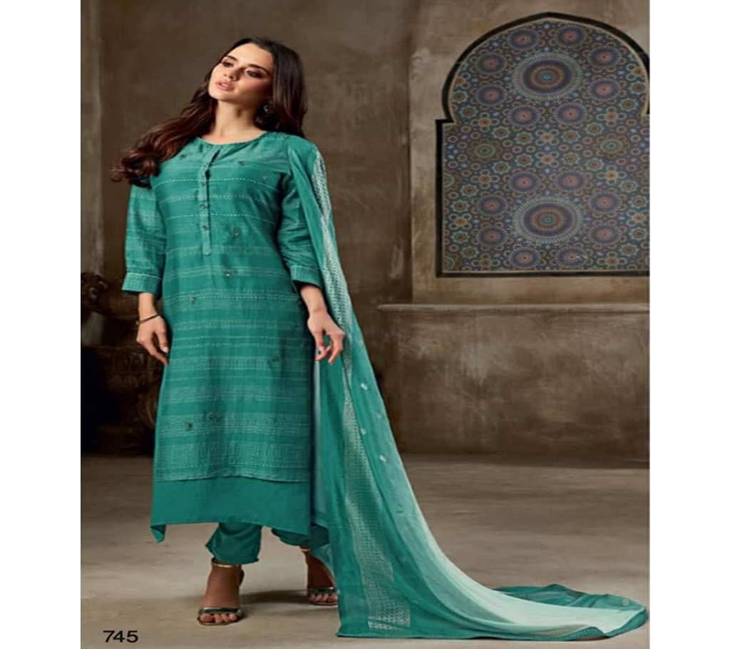 Sarg Shiny Gems - 745 Unstitched Georgette silk Suit