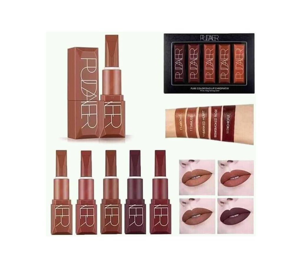 Pudaier 5ps liquid matte Lipstick 5pcs Box Set China 