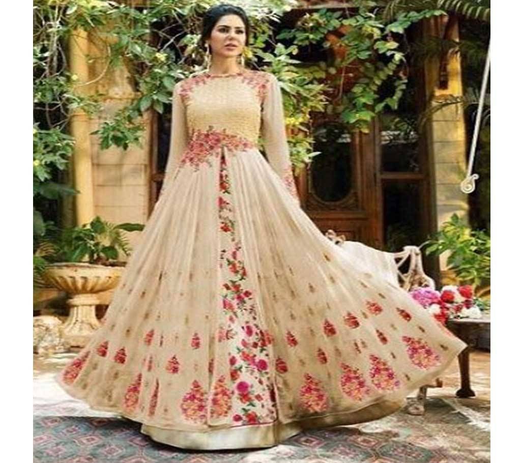 Unstitched golden and lemon Salwar Kameez For Women
