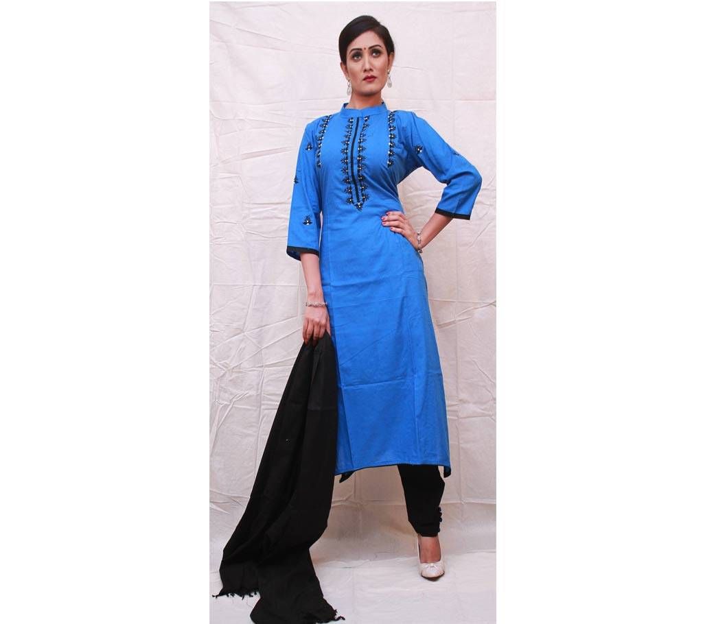 Ready made embroidery cotton three piece 