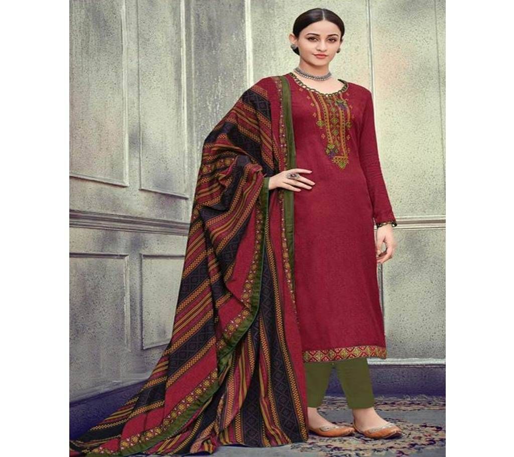 Mumtaz Kapas Embroidery Three Piece - 710