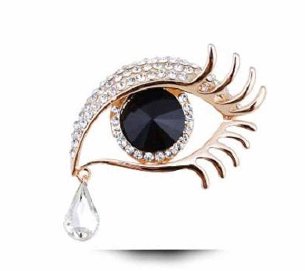 Crystal Big Eye Brooch