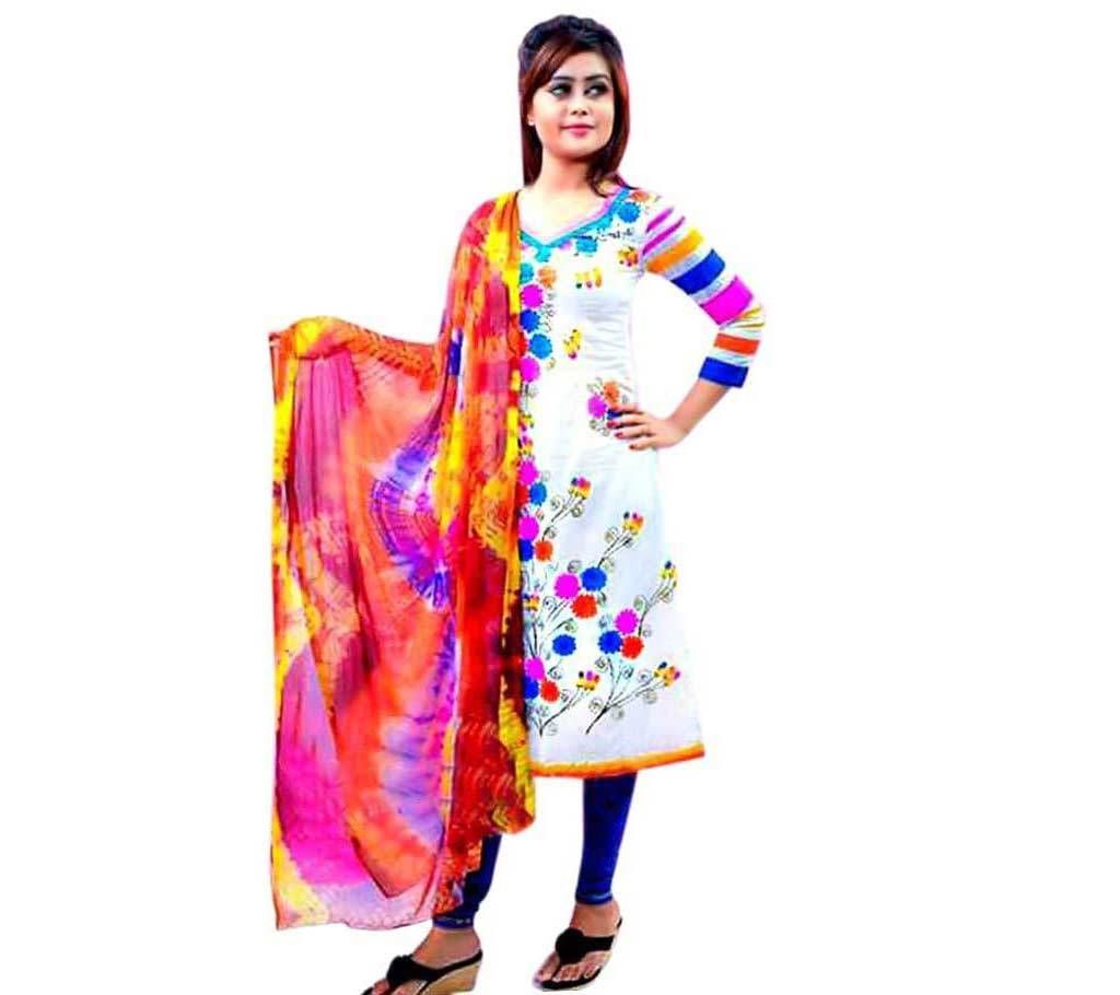 Unstitched Cotton Block Printed Salwar Kameez seblock-306
