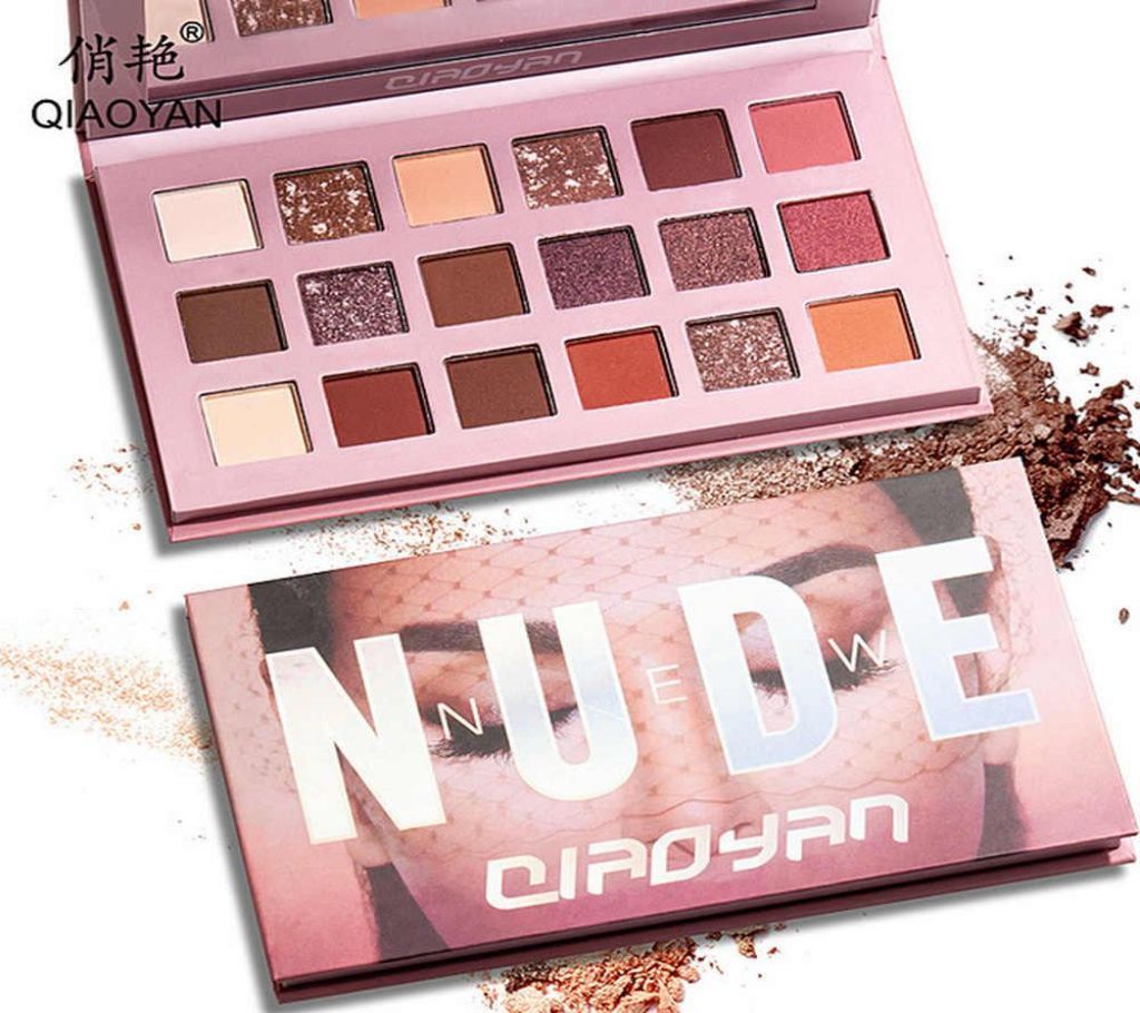 Qiaoyan 18color Nude Eye Shadow Palette Glitter Matte Eyeshadow Powder Waterproof 