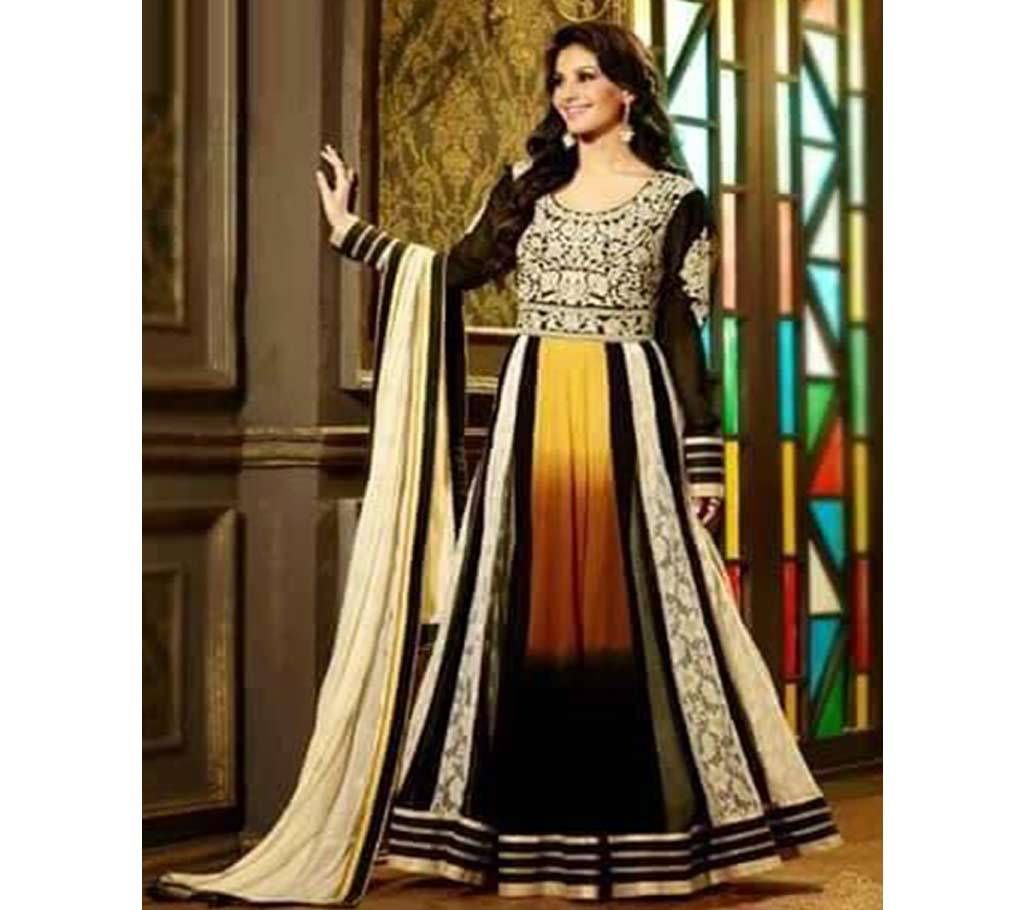Semistichied Indian Georgette Embroidered Design Long Party Suite (Copy)