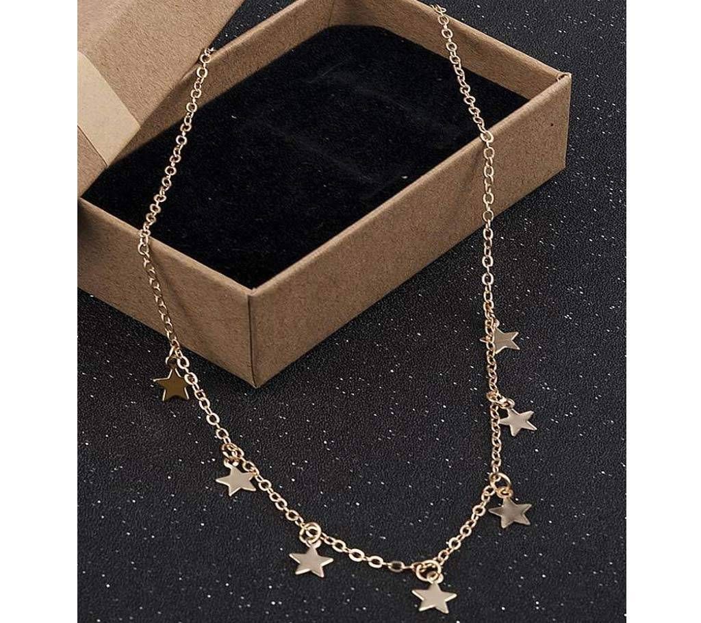 Fashion Women Lady Elegant Star Pendant Beach Chocker Chain Necklace Simple Choker Party Dress Necklaces Jewelry gold necklace