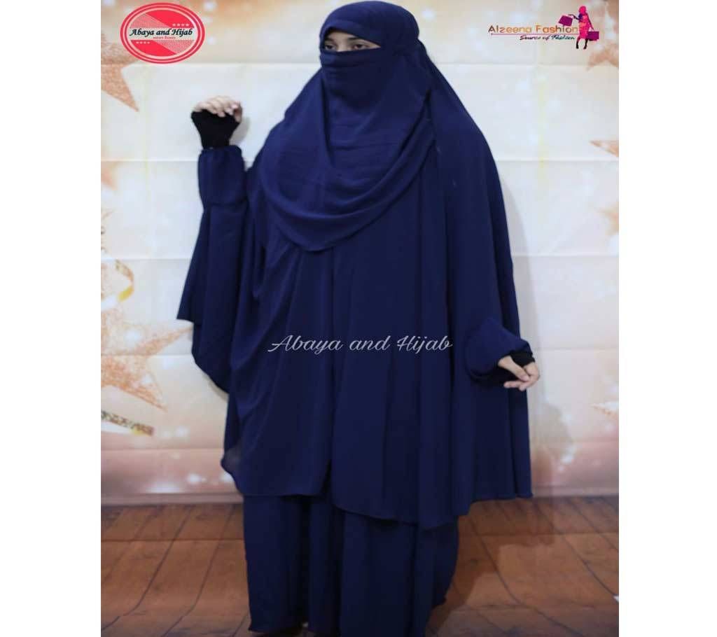 Navi blue khimar full set with borka 4002