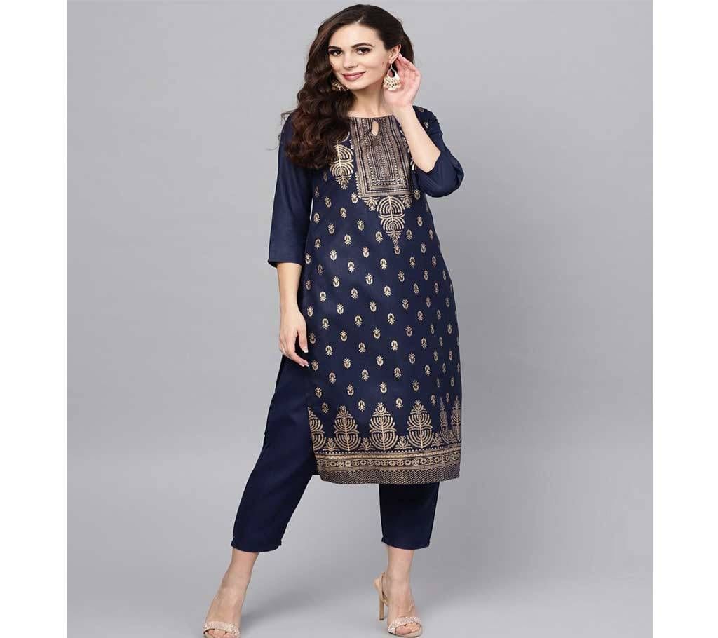 Latest Block Printed Salwar Kameez for Women fs-58-2pcs 