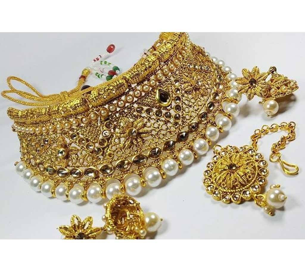 Womens Gold Plated Jewelary Set with Stone  113  RPB