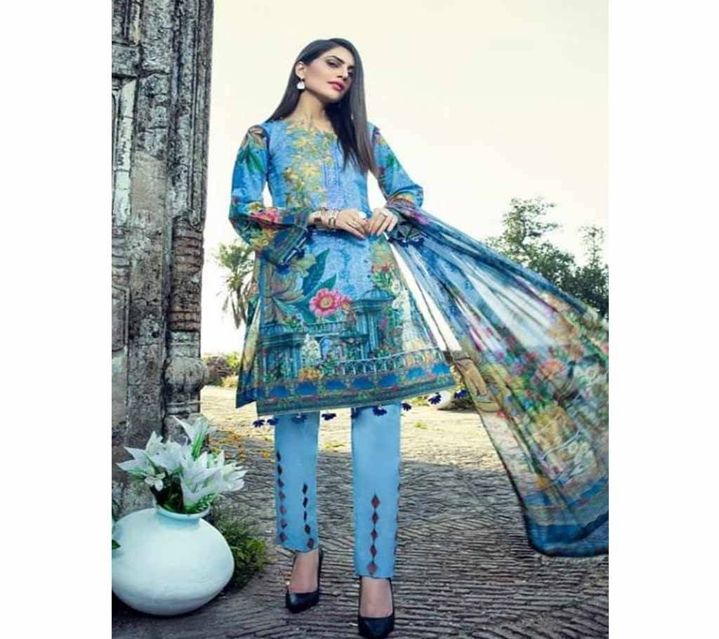 Kroma by Gulljee Unstitched Print Embroidered Lawn Three Piece