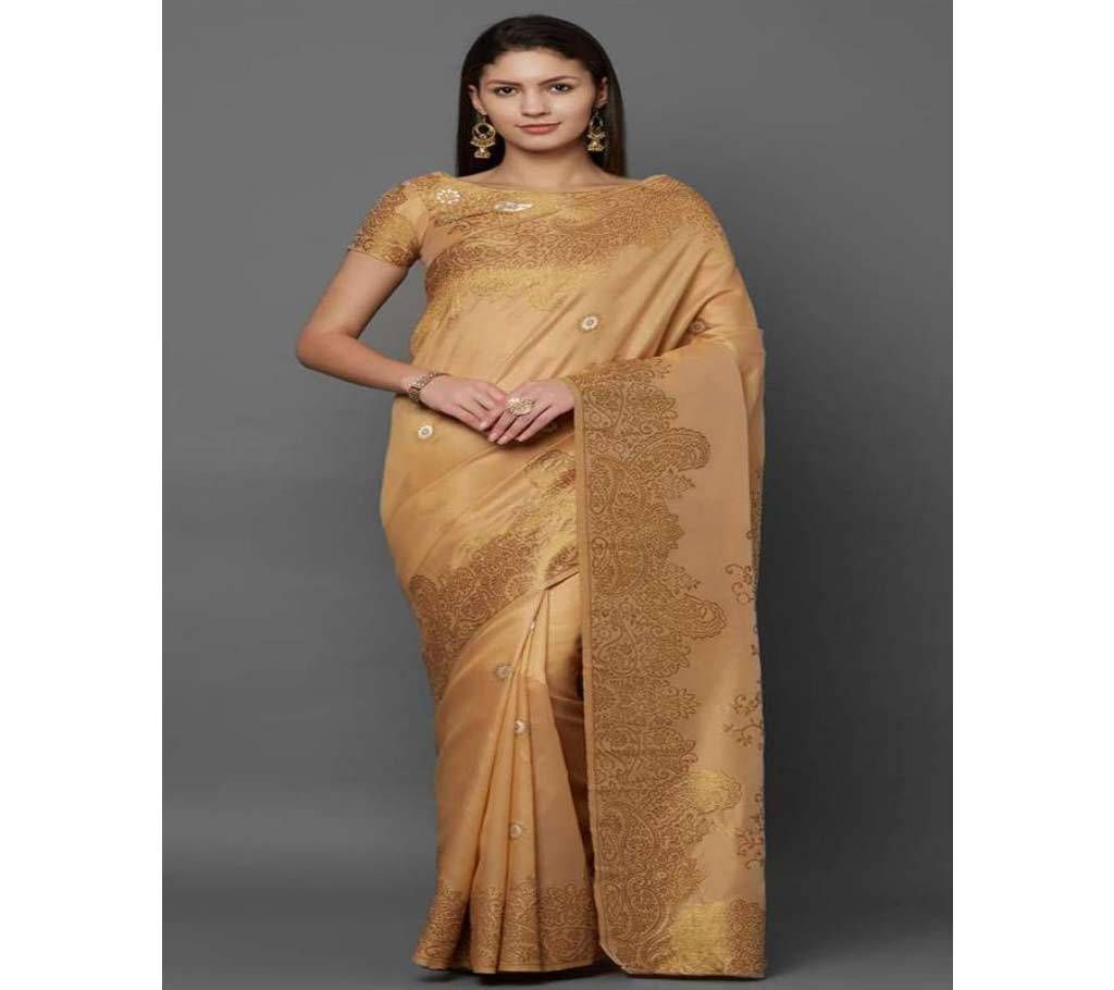 Kanchipuiram Kanthsona Embroidery Silk Saree for Women