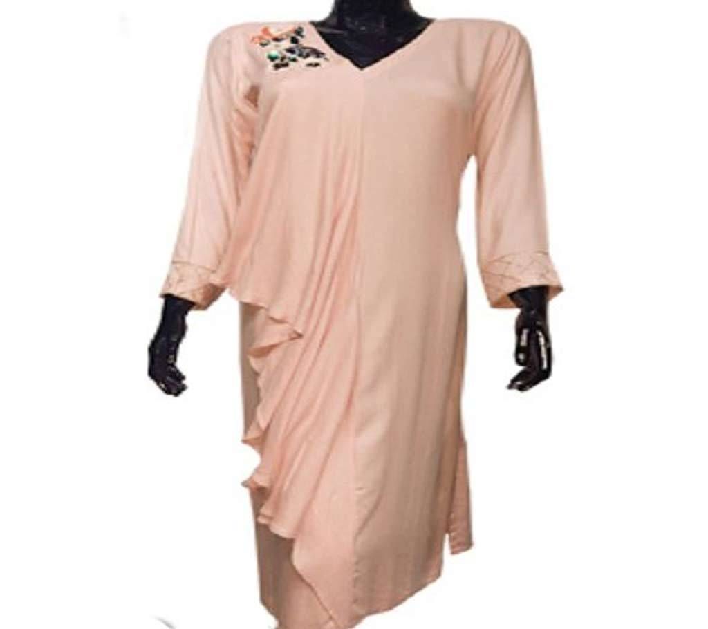 ECEV Front Flyer Karchupi  Silk Kurti for Women