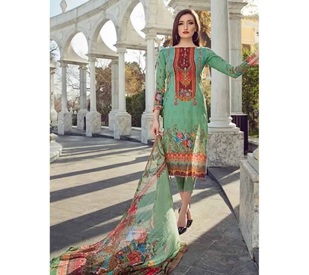 Unstitched Indian kashmiri amdrodary Design Three-Piece 10