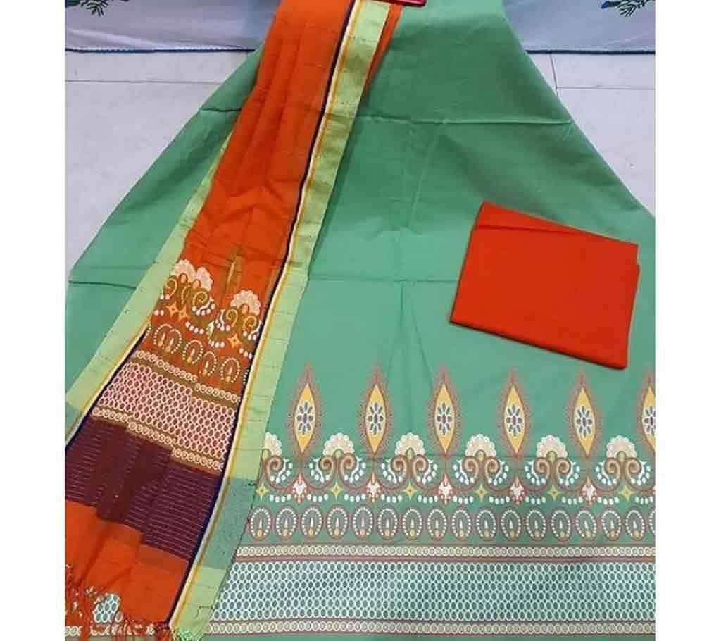 Handloom Tat Skin Print Cotton Shalwar Kameez For women [3pcs]-27