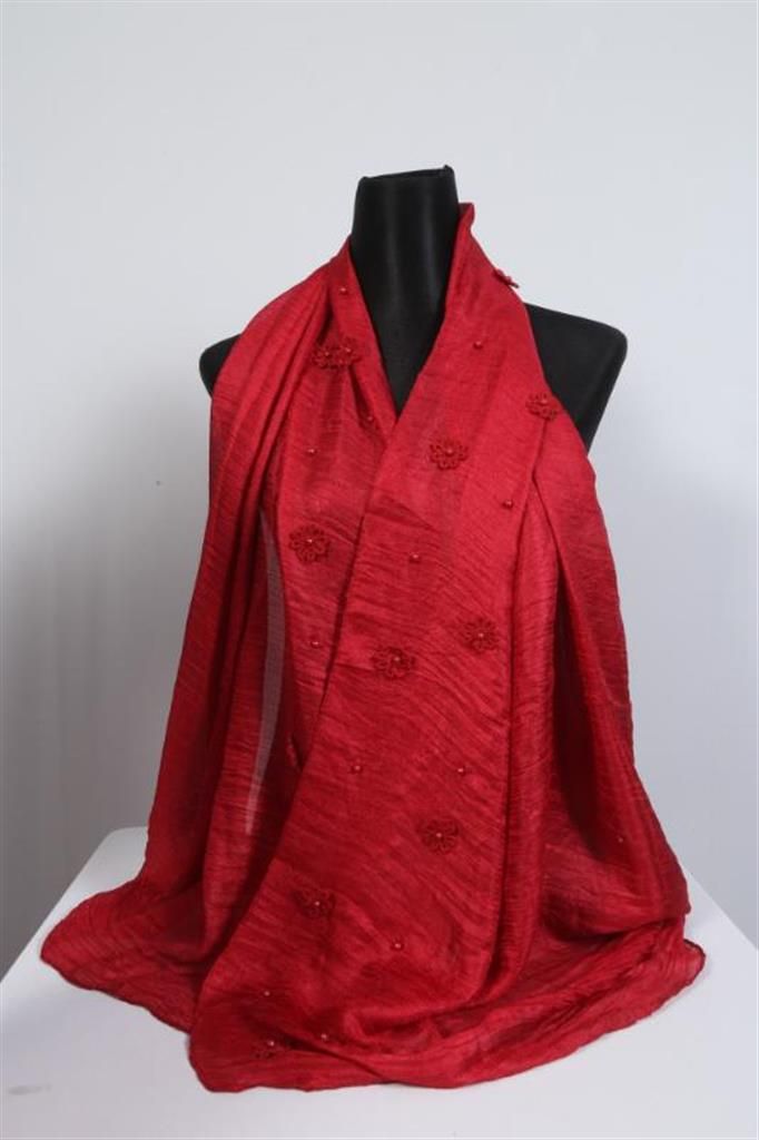 Maroon Samu Silk Hijab